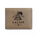 Lalish Engraved Leather Bi-Fold Wallet