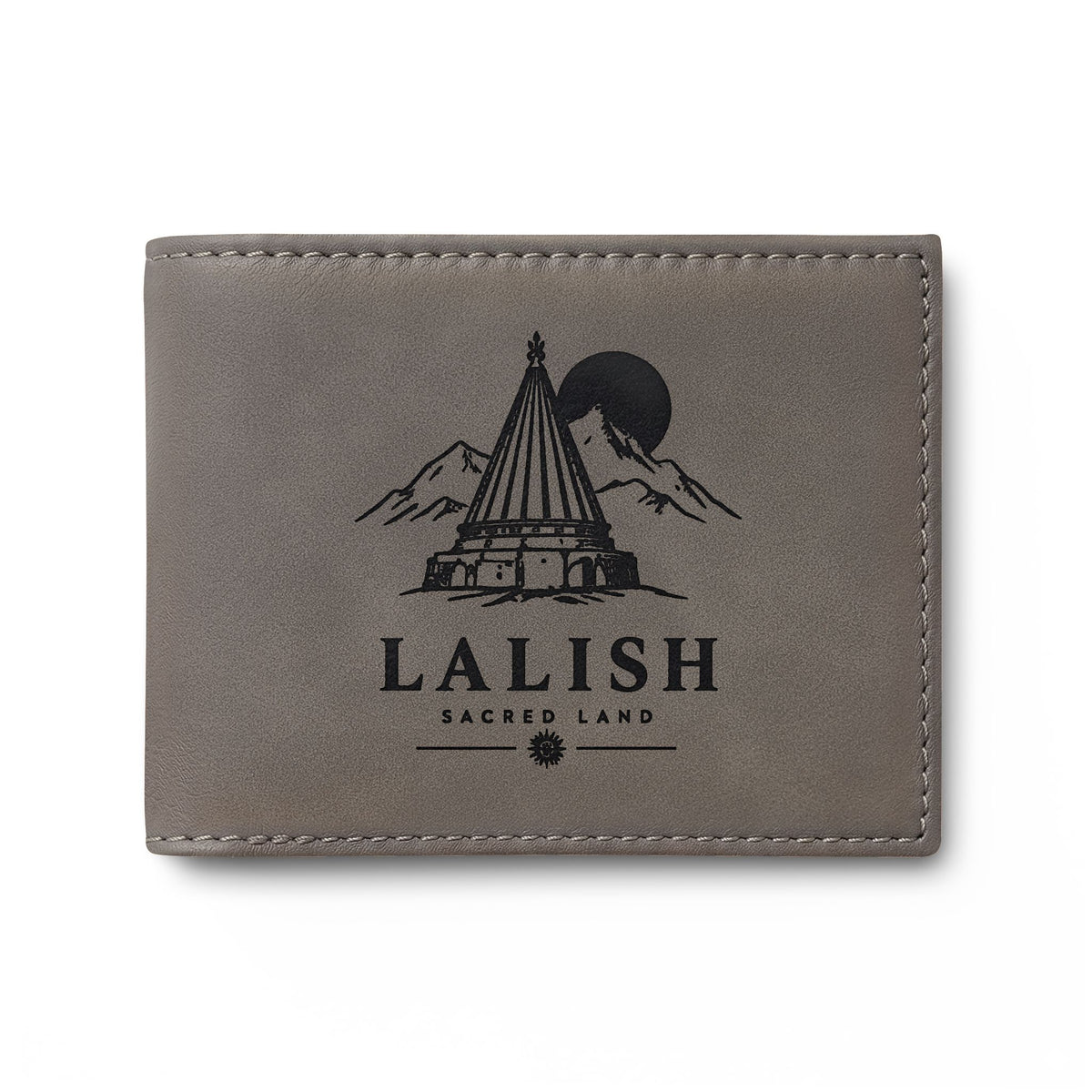 Lalish Engraved Leather Bi-Fold Wallet