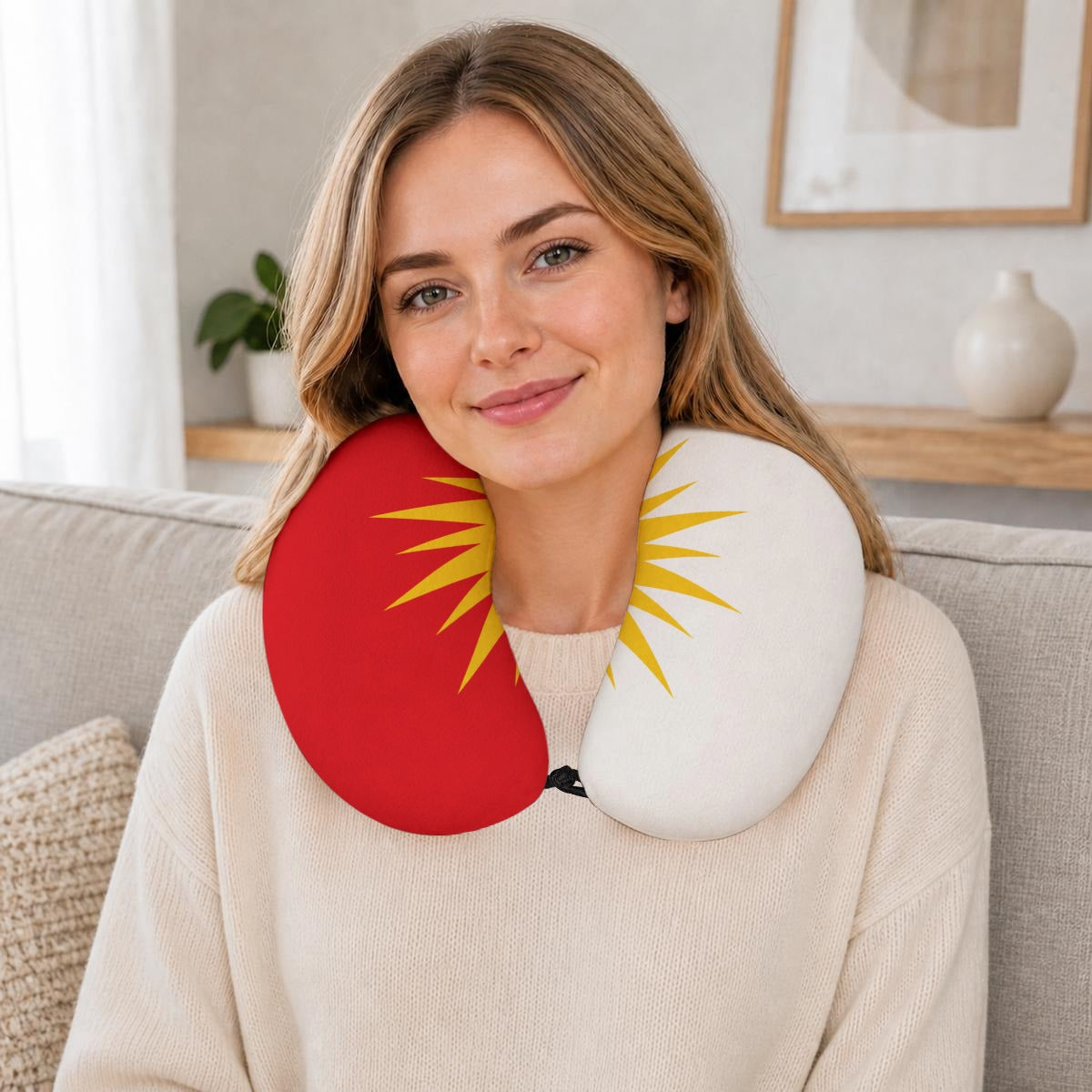 Yazidi Flag Foam Travel Neck Pillow