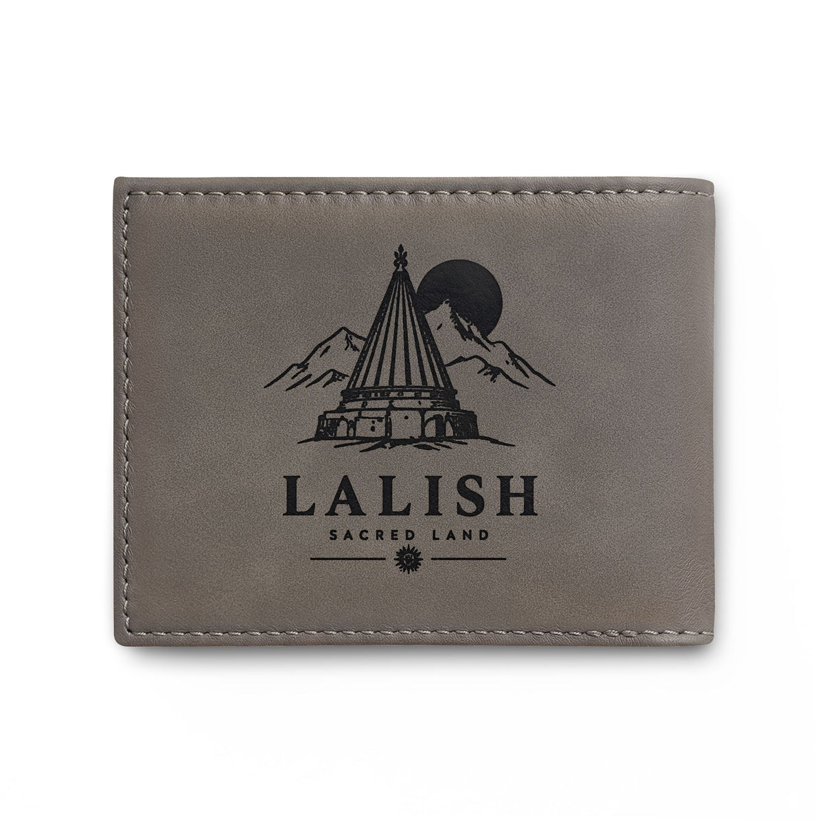 Lalish Engraved Leather Bi-Fold Wallet