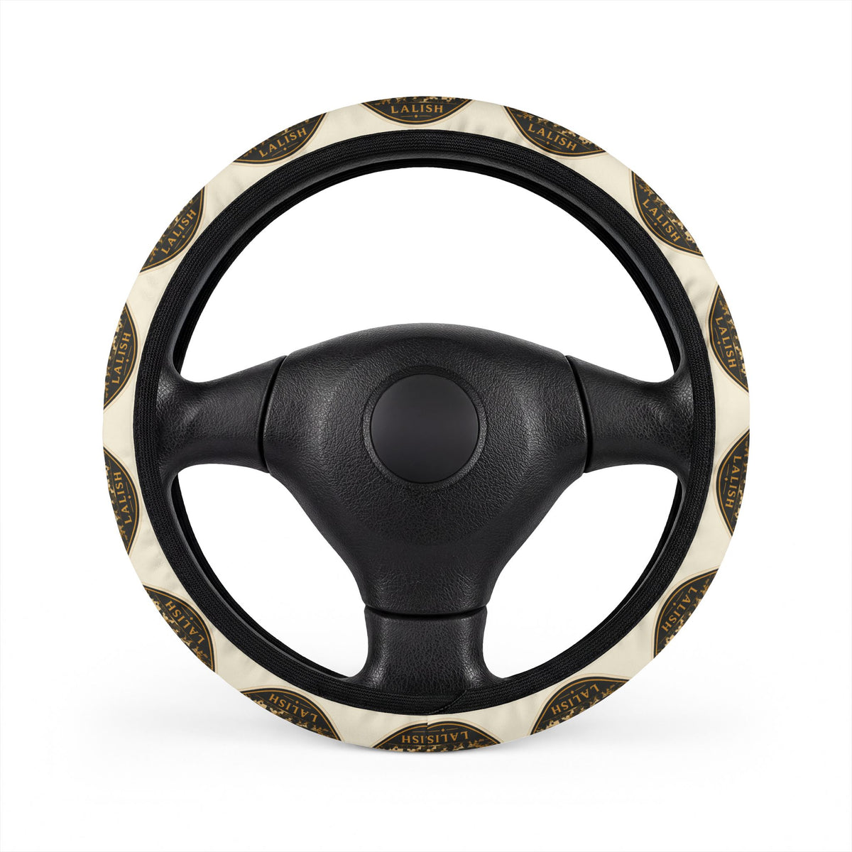 Lalish Vintage Coin Pattern Steering Wheel Cover
