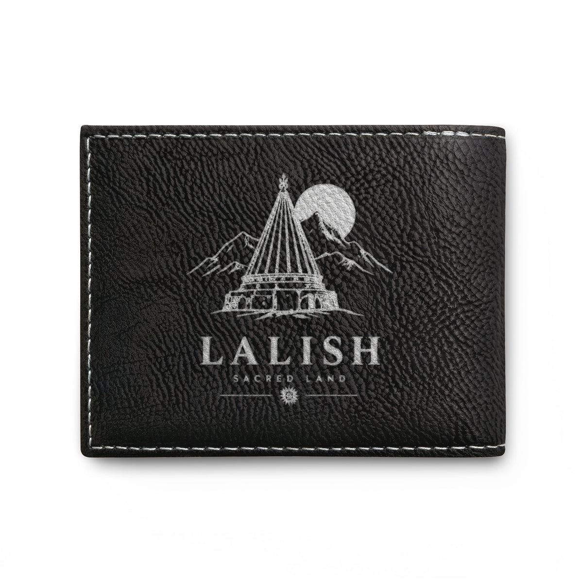 Lalish Engraved Leather Bi-Fold Wallet