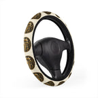 Lalish Vintage Coin Pattern Steering Wheel Cover