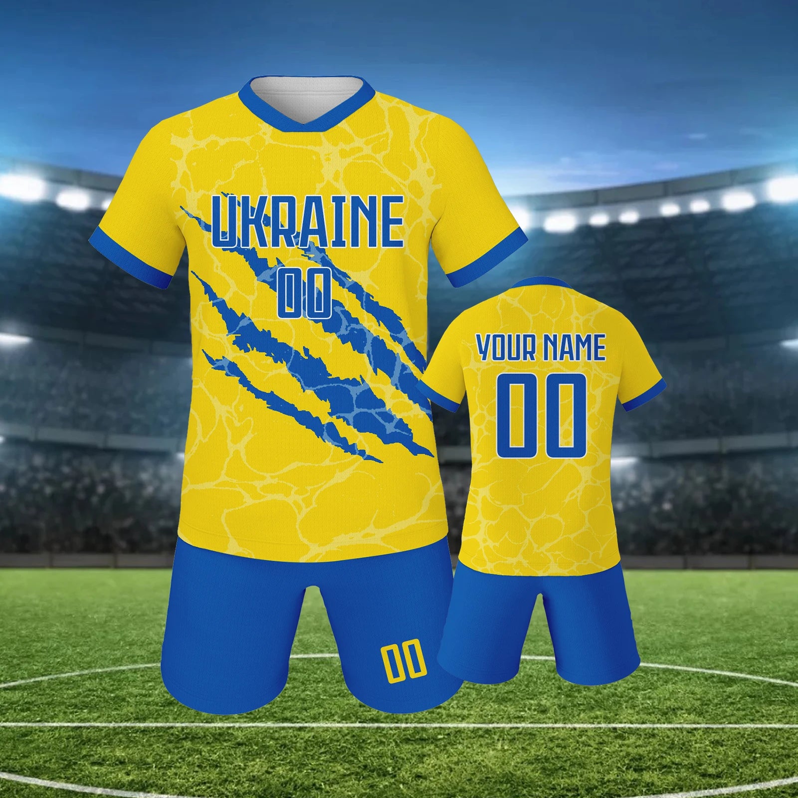 Custom Ukraine Kids Soccer Jersey