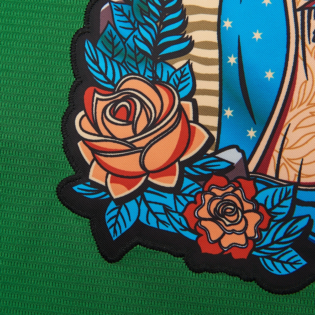Mexico Guadalupe Embroidered Baseball Jersey, Shirt