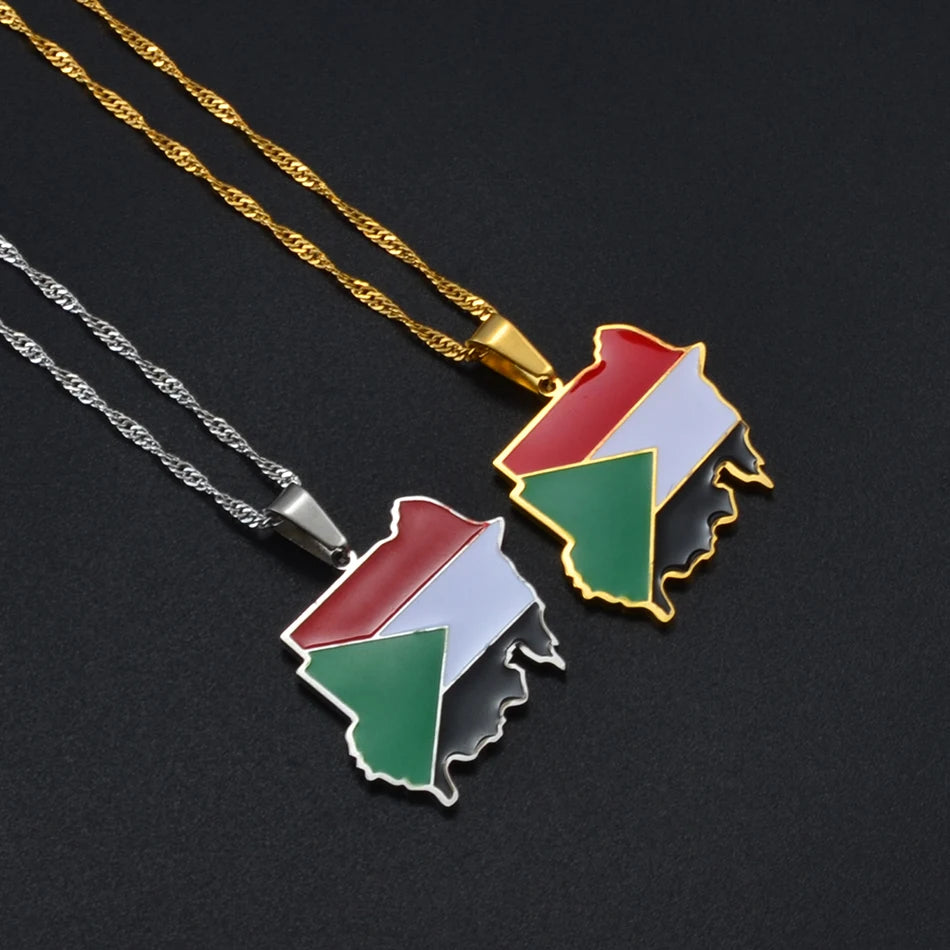 Sudan Map Necklace