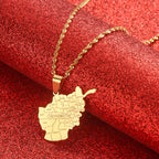Afghanistan Map With Cities Name Necklaces