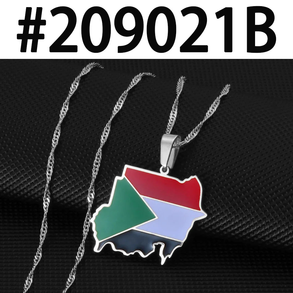 Sudan Map Necklace