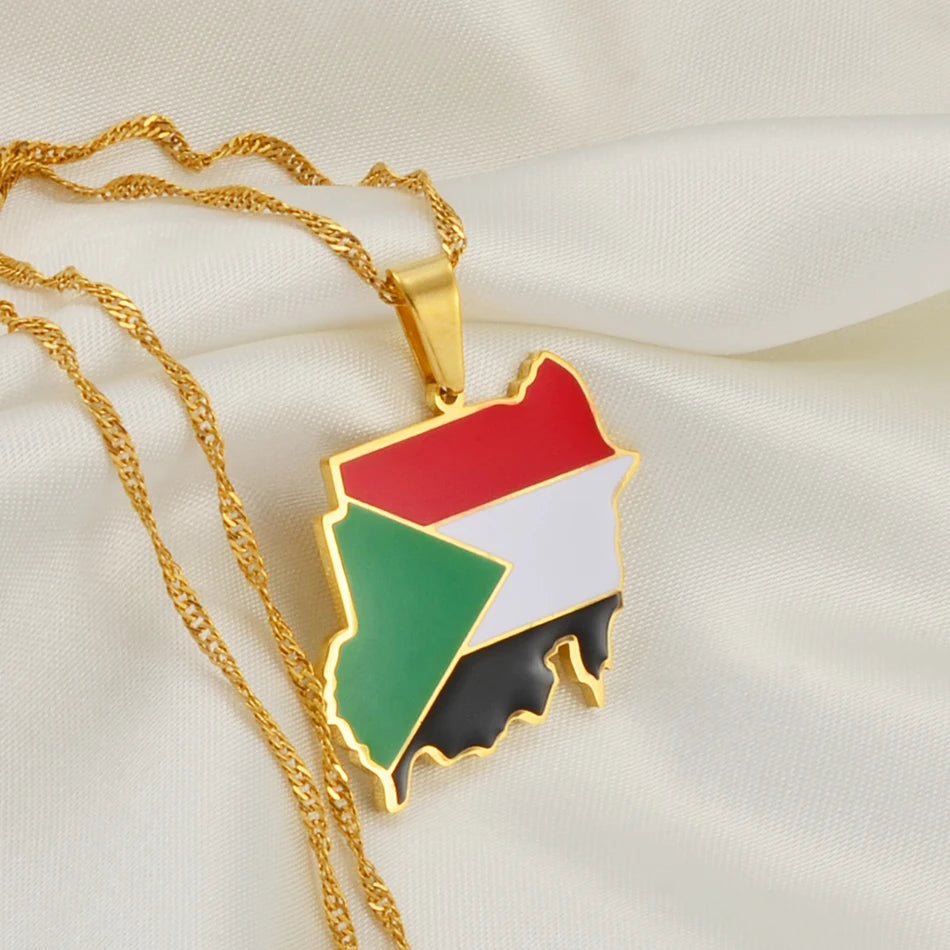 Sudan Map Necklace