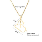 Iraq Map Pendant Necklace