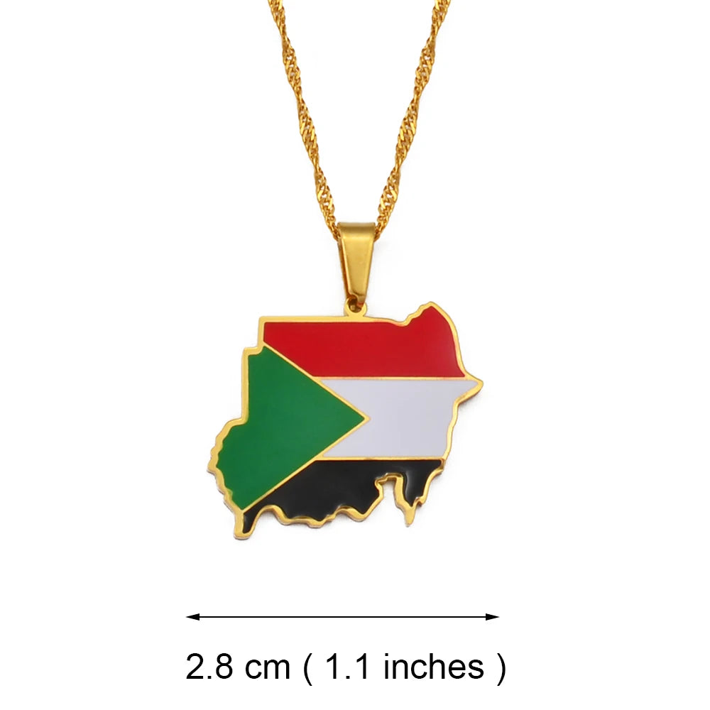 Sudan Map Necklace