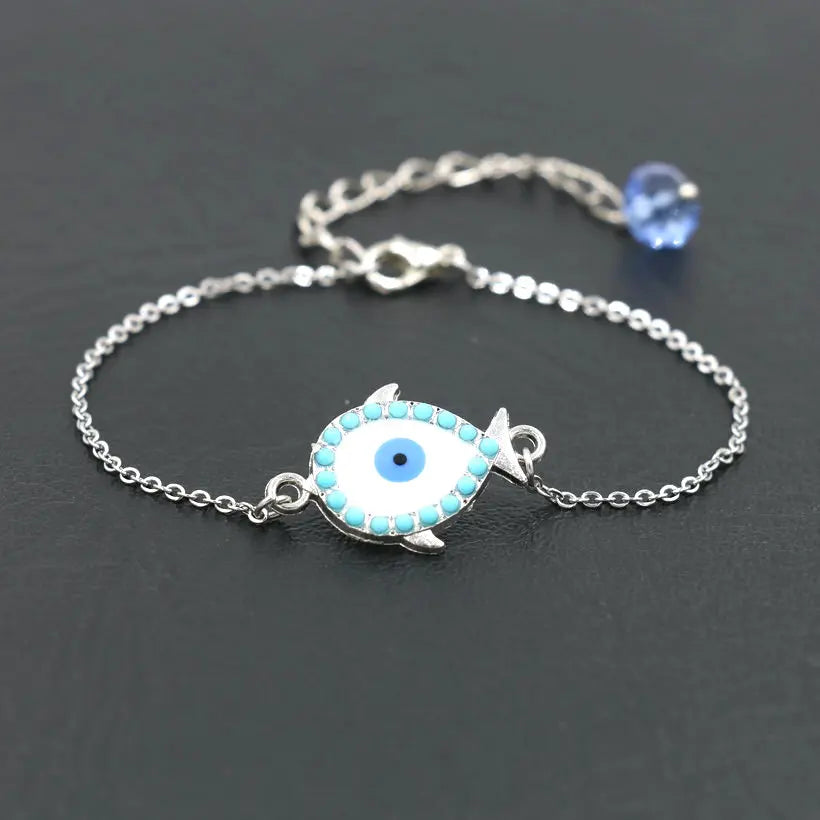 Minimal Evil Eye Bracelet