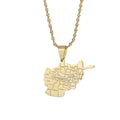 Afghanistan Map With Cities Name Necklaces