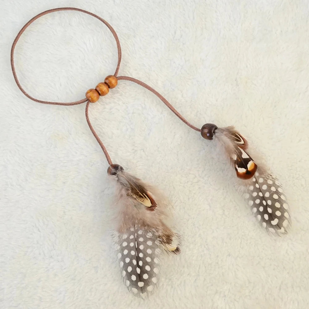 Gypsy Handmade Natural Feather Armlets & Bracelet