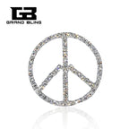 Hand-made Bling Rhinestone Peace Sign Brooches Jewelry