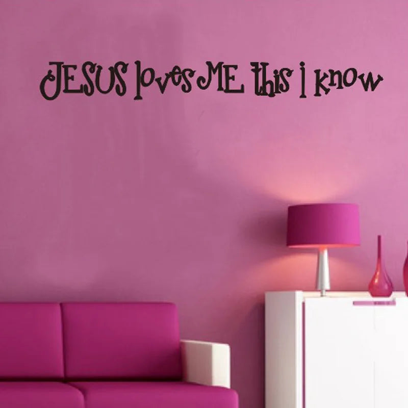 Jesus loves me wall sticker