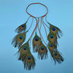 Handmade Ethnic Peacock Feather Hairband -Yazidis Collection