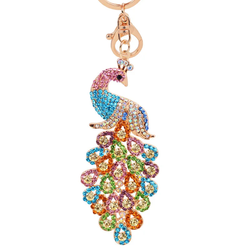 Colorful Peacock Keychain