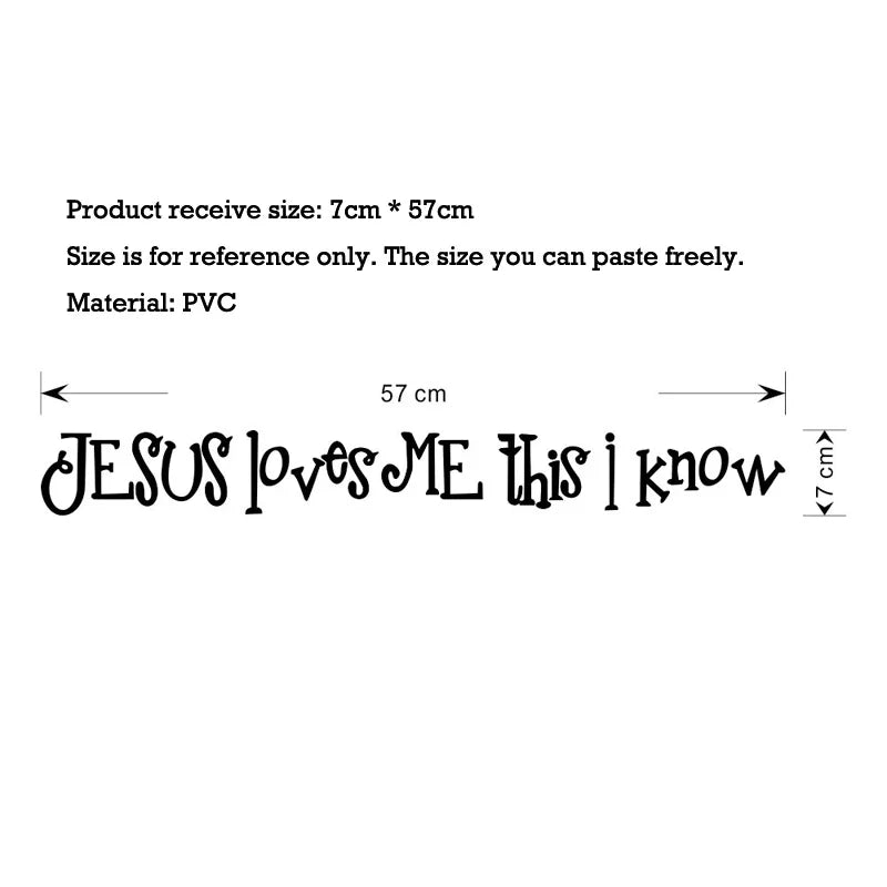 Jesus loves me wall sticker