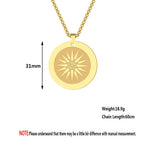Engraved Star Pendant Necklace