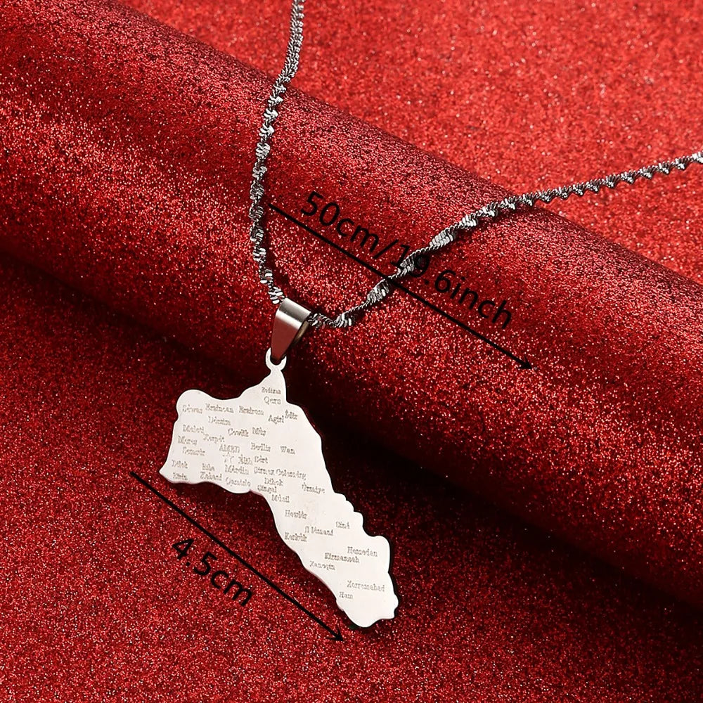 Kurdistan Maps Necklace Jewelry