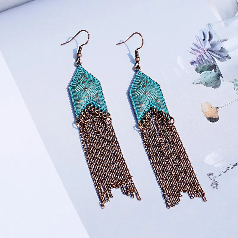 Vintage Bronze Arrow Alloy Dangle Earrings