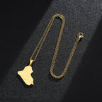 Iraq Map Pendant Necklace