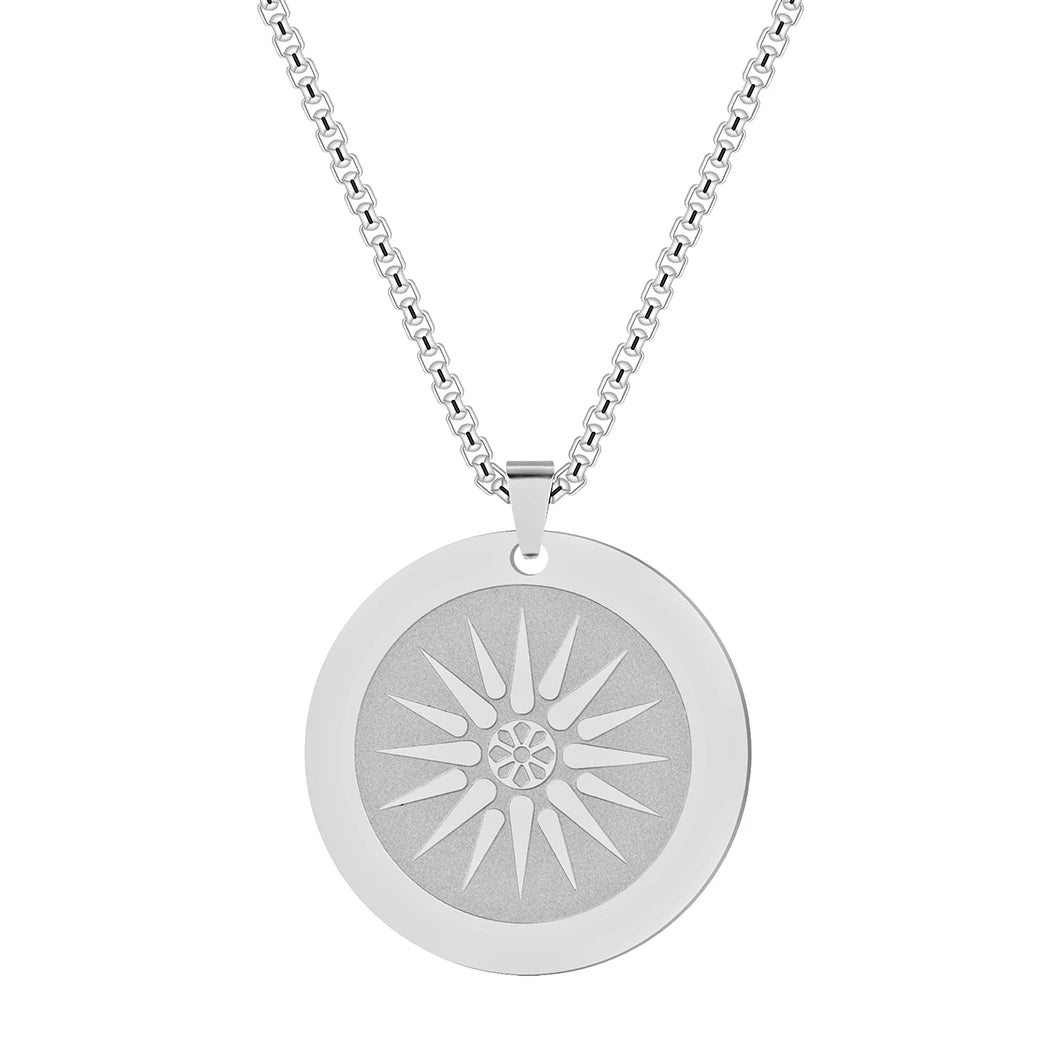 Engraved Star Pendant Necklace