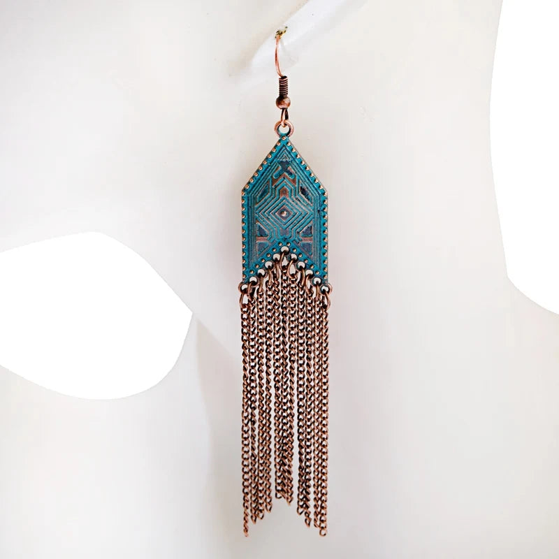 Vintage Bronze Arrow Alloy Dangle Earrings