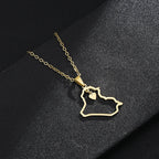 Iraq Map Pendant Necklace