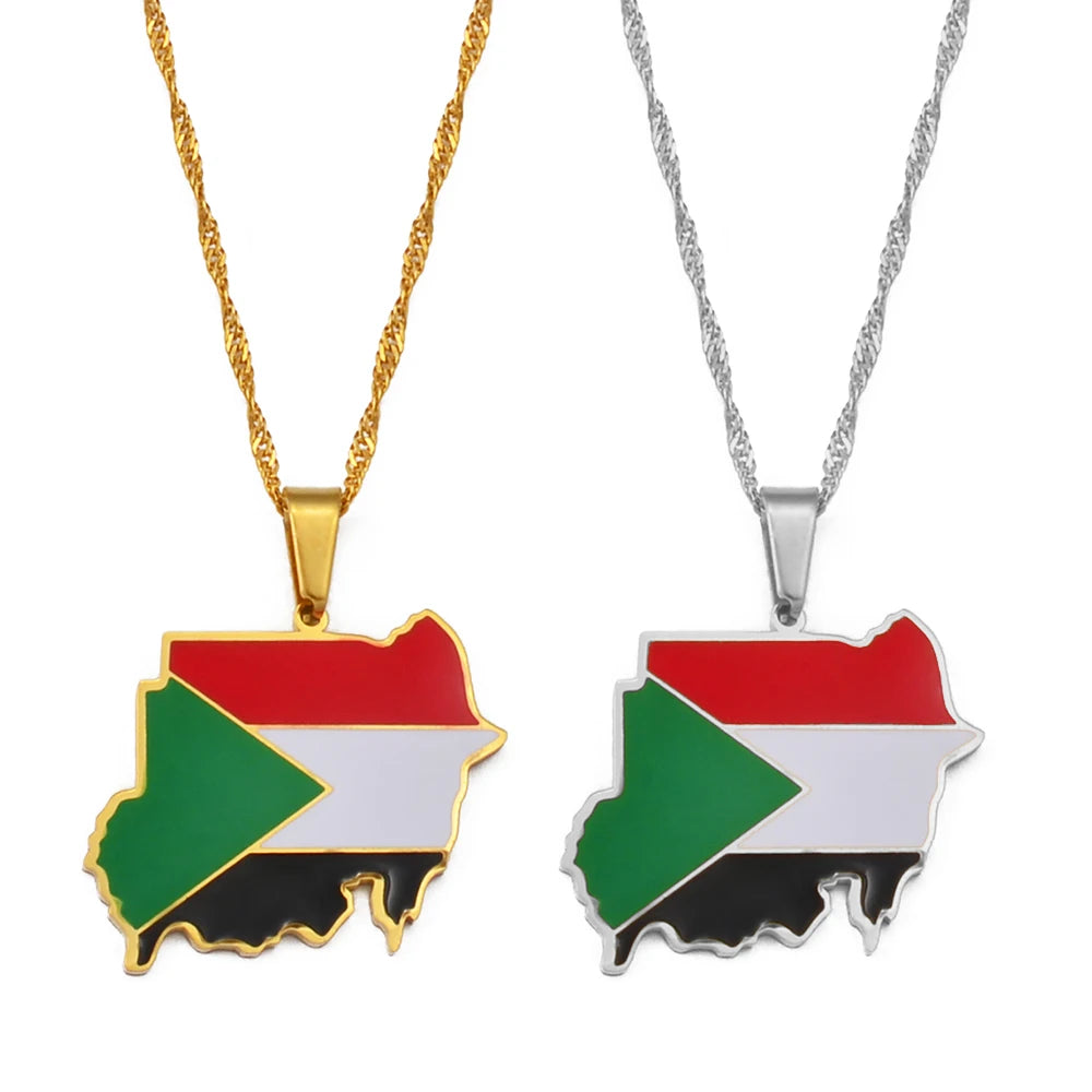 Sudan Map Necklace
