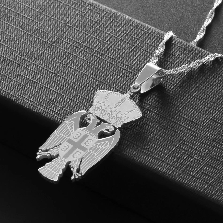 Republic of Serbia Eagle Pendant Necklaces