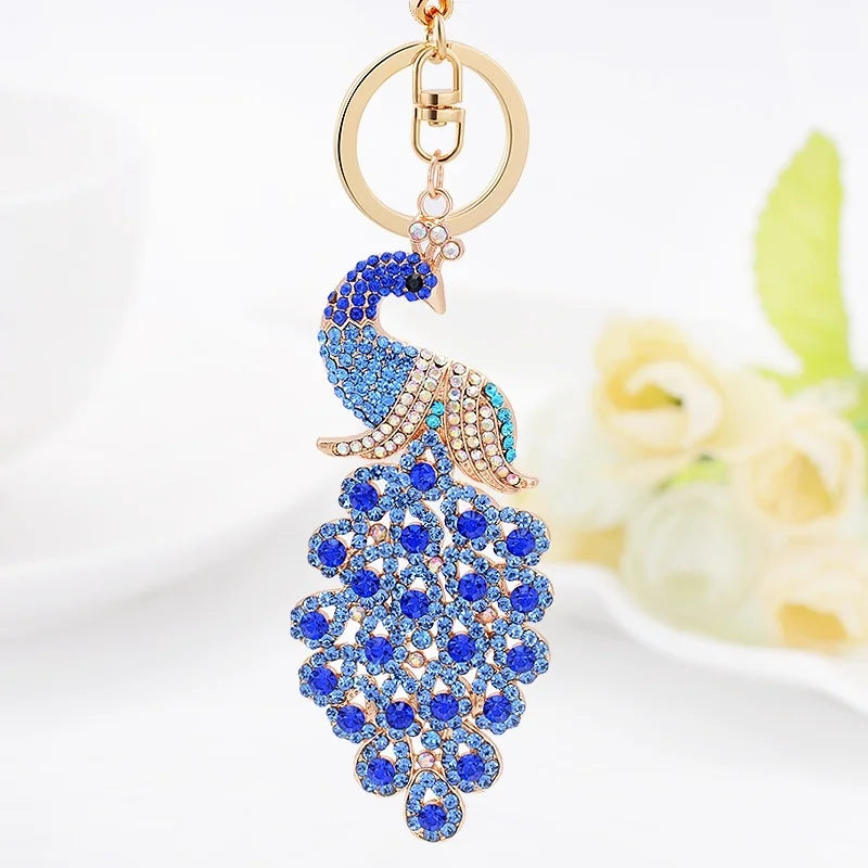 Colorful Peacock Keychain