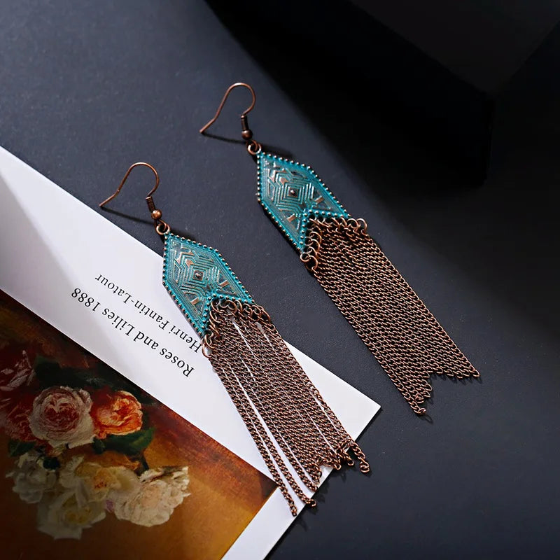 Vintage Bronze Arrow Alloy Dangle Earrings