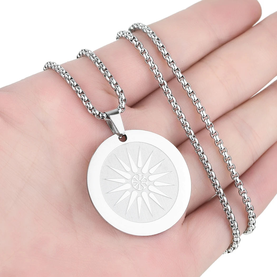 Engraved Star Pendant Necklace