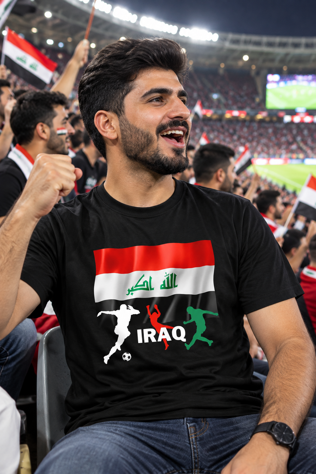 Iraq Flag Soccer T Shirt