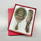 Peacock Opening Screen Handle Mirror