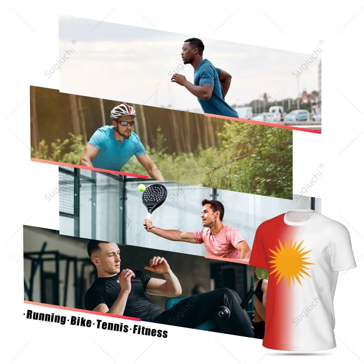 Sports T-shirt Yezidi Flag