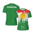 Kurdistan Flag Graphic Mens Football Jersey T Shirt