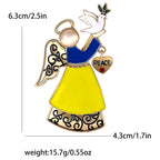 Enamel Peace Dove Ukraine Angel Bird Pin
