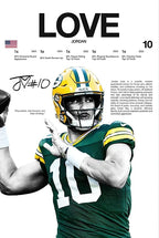 Classic American Football Sports Star Art Poster