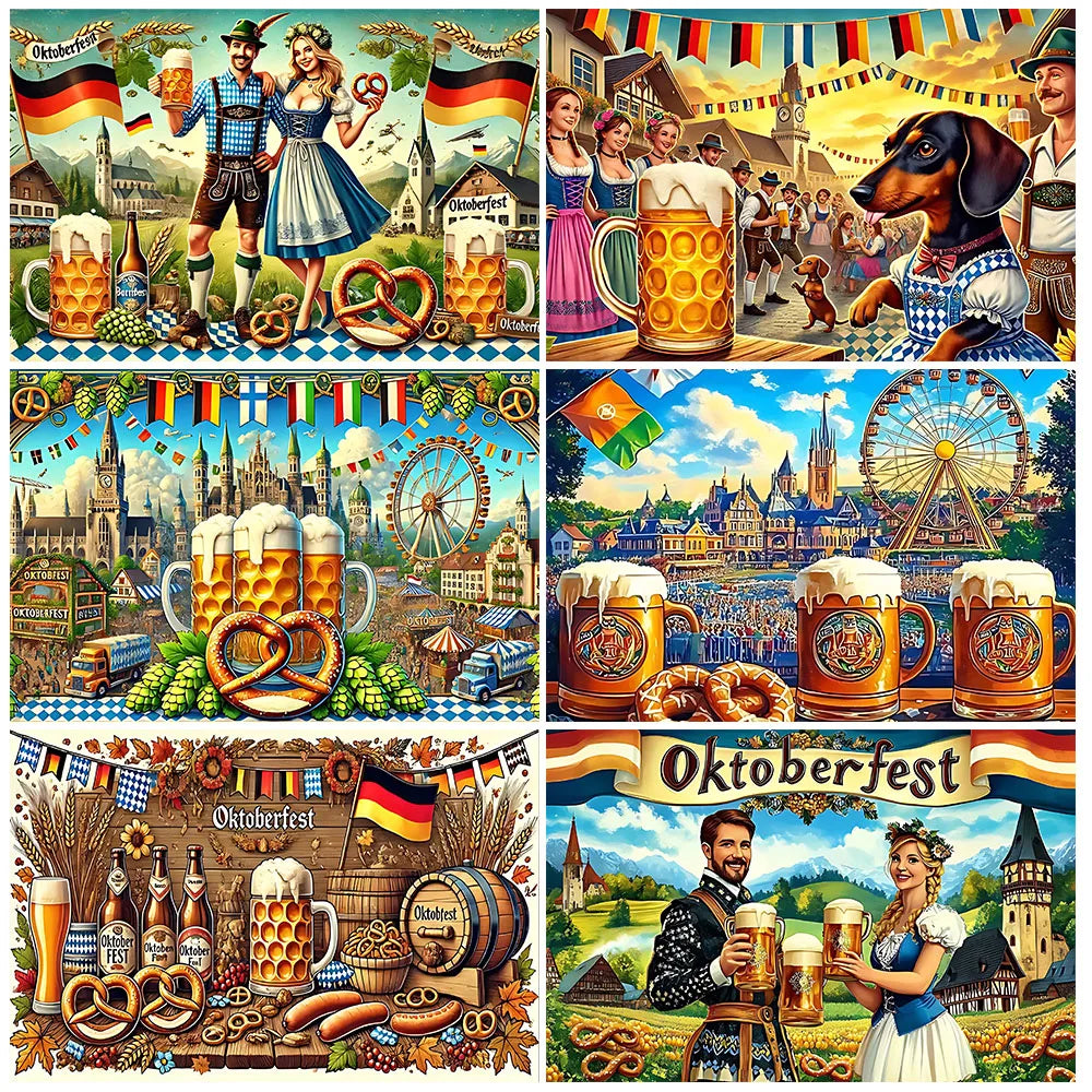 Oktoberfest Beer Theme Celebration Background