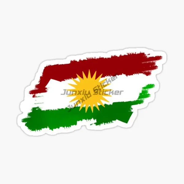 Kurdistan Map National Flag and Emblem Sticker