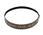 4Piece Jewelry: Woven Choker, Braided Bracelet, Feather Hairpin, Tassel Earrings - Tribal Boho