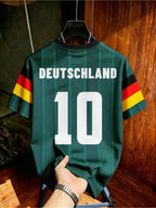 T-shirt German 3D Printed T-shirt Pattern Short Sleeved