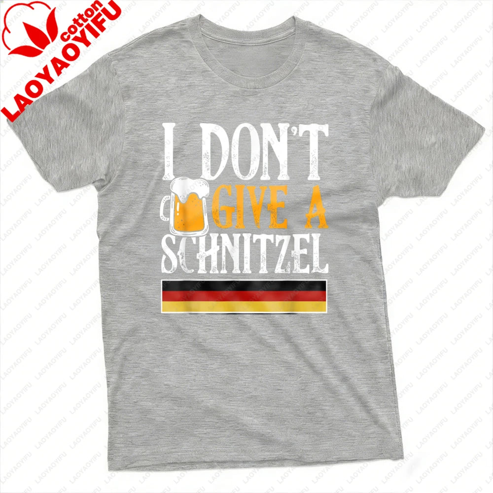 I Dont Give A Schnitzel Beer Germany Flag Men T-Shirt