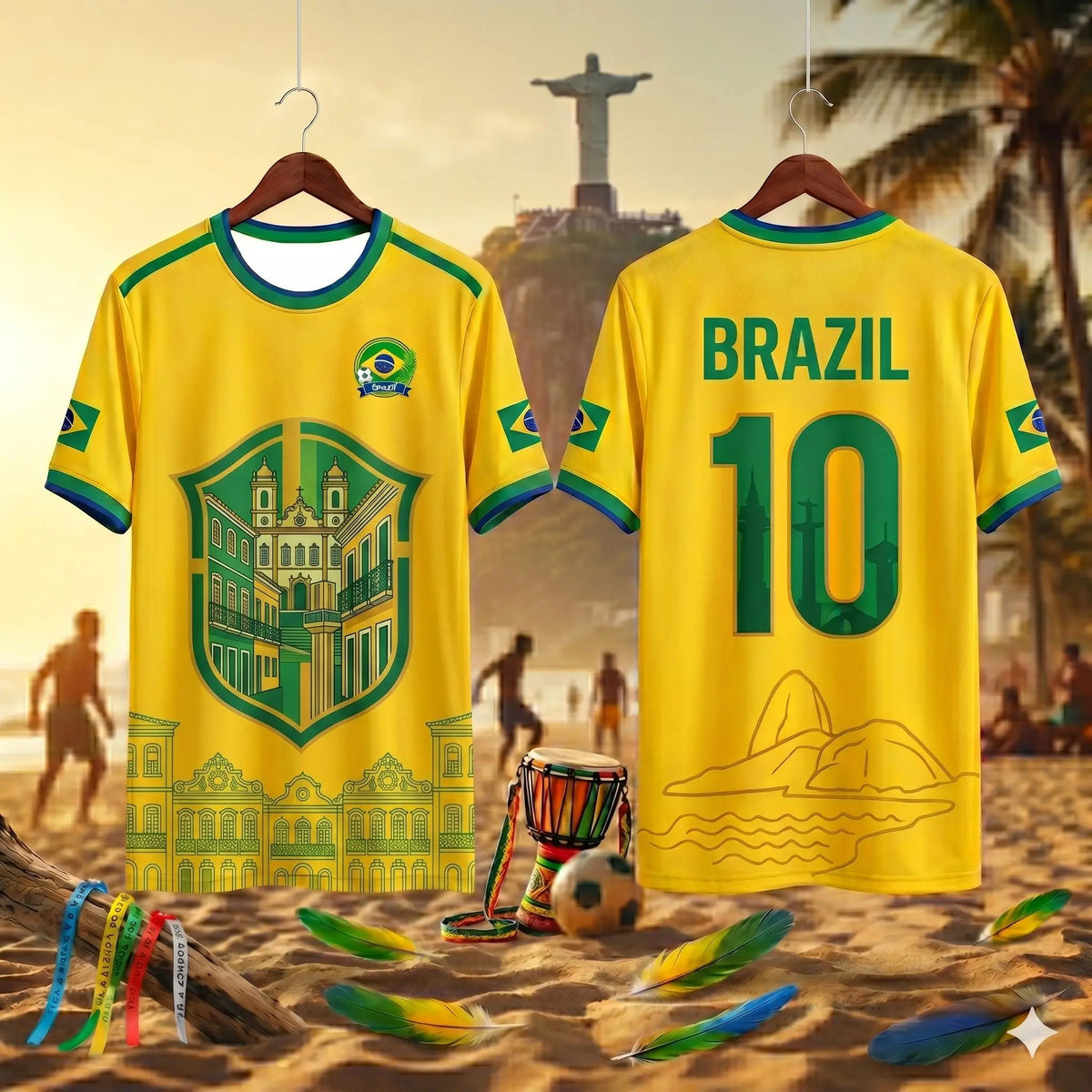 Brazil Football Jersey Breathable Tee