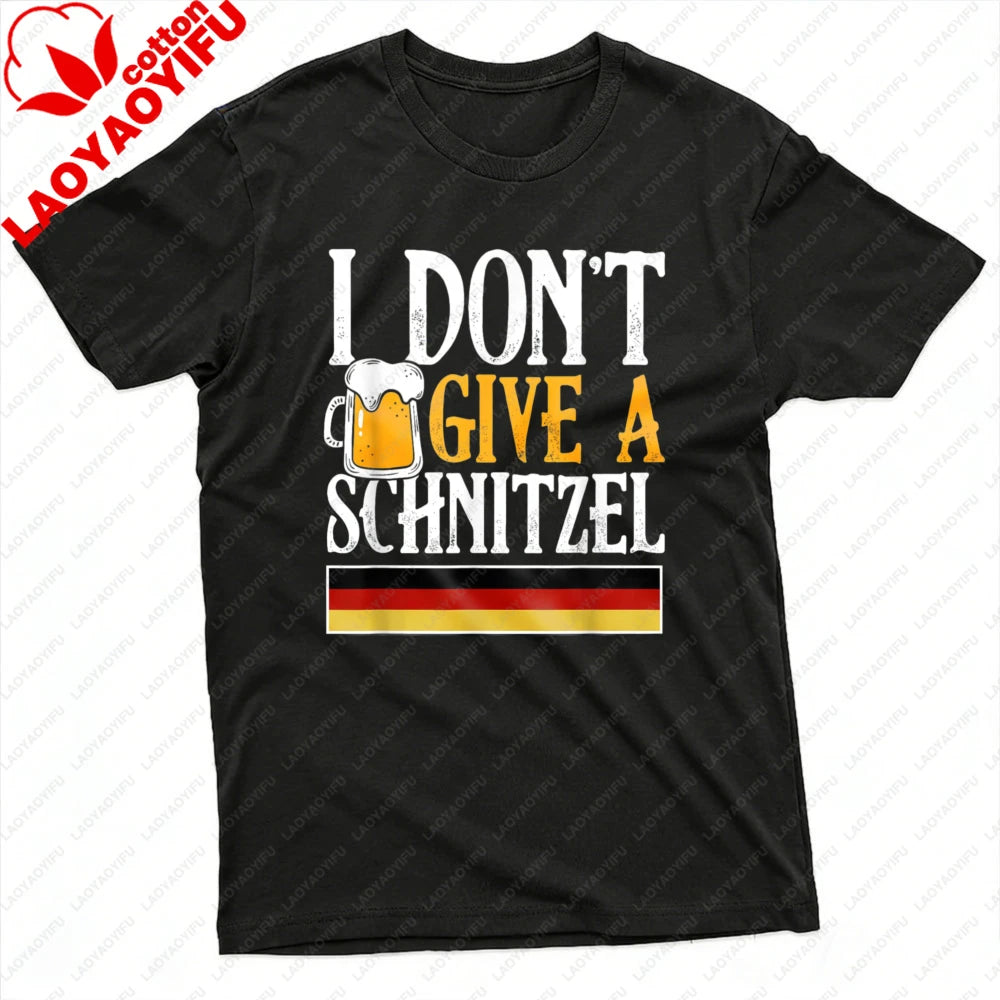 I Dont Give A Schnitzel Beer Germany Flag Men T-Shirt