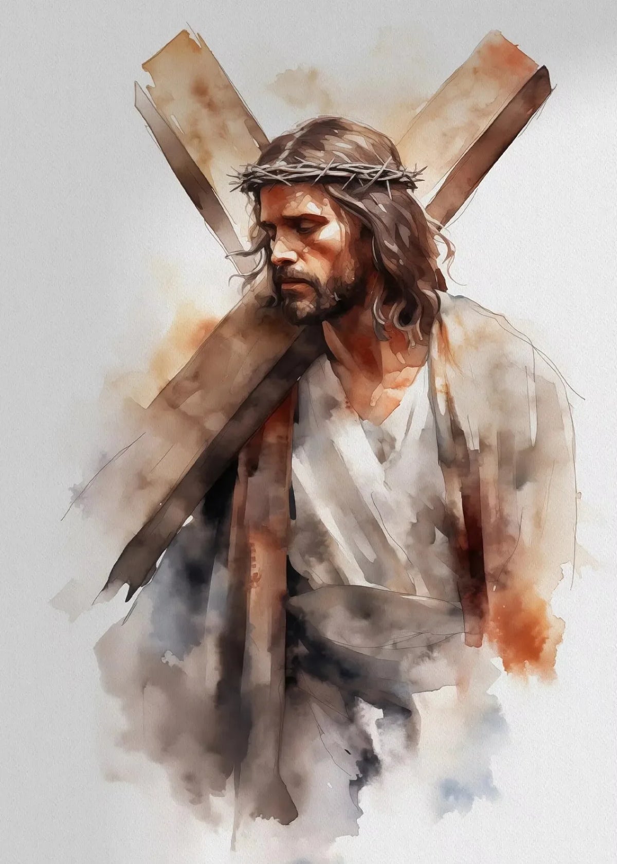 Jesus and The Cross Jesus Poster