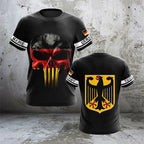 Men's German flag pattern short-sleeved shirt
